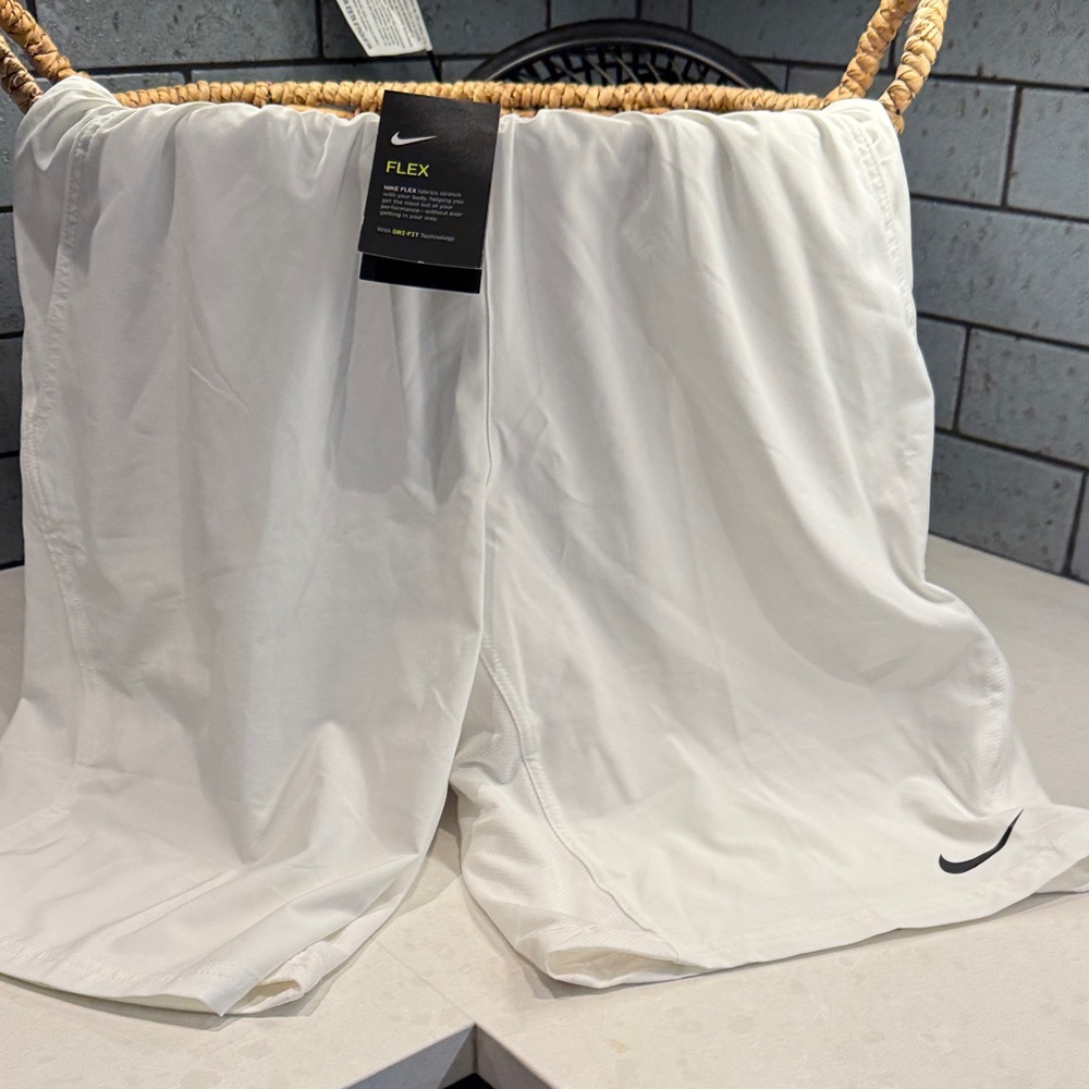 Nike Flex White Athletic Shorts